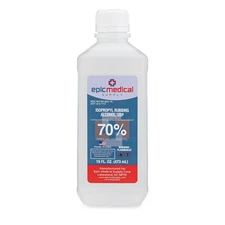 Epic Medical Supply Isopropyl Rubbing Alcohol 70% USP, 16 oz. Bottle
