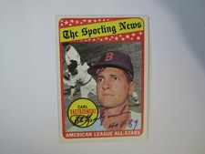 1969 Topps # 425 Carl Yastrzemski Autograph Signed Card Boston Red Sox
