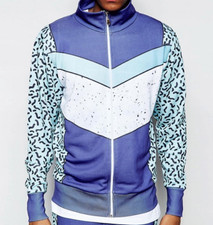 Wasted Youth Tracksuit Jacket Blue Medium TD190 EE 09