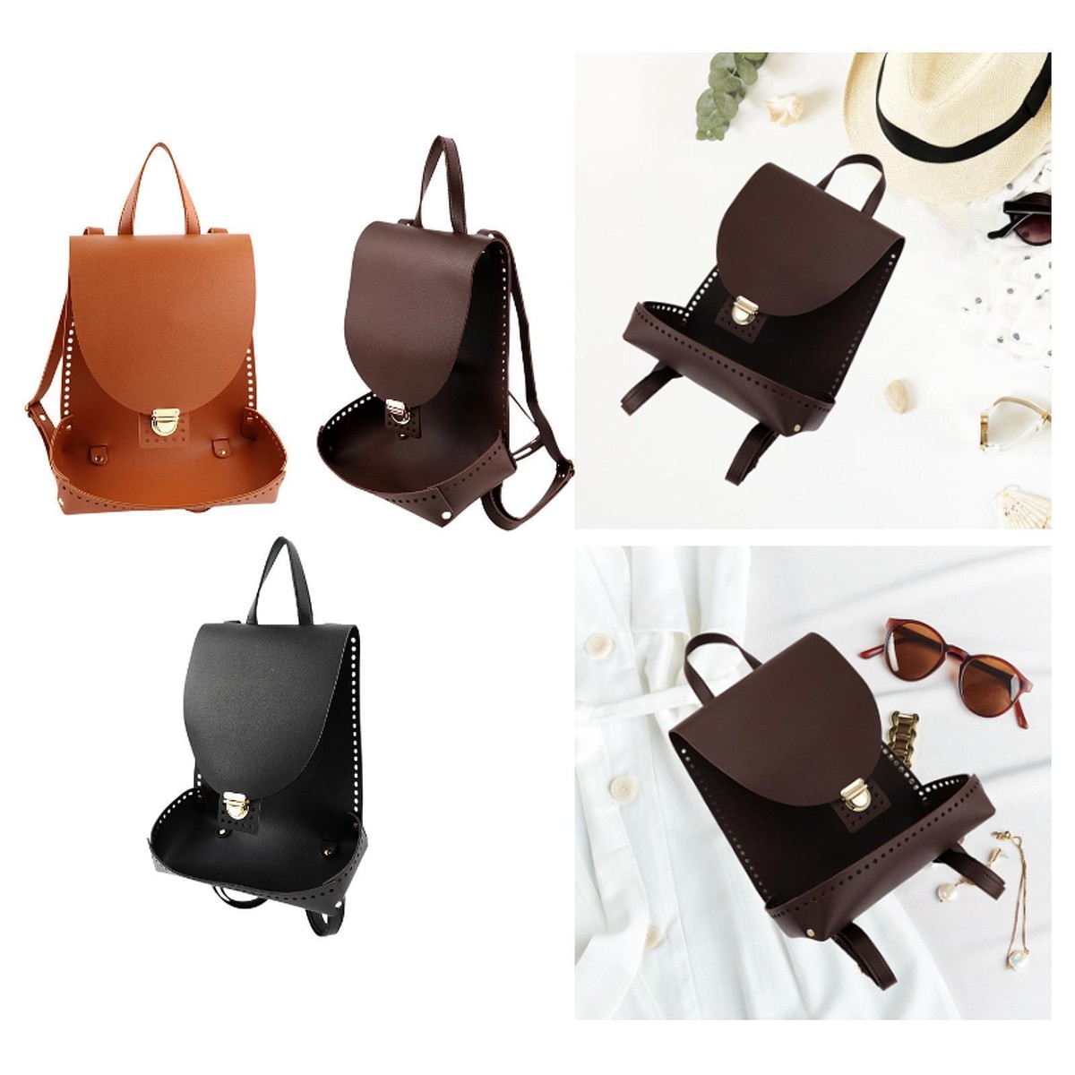 DIY Backpack Making Set Hardware Material PU Leather Crochet Bag Bottom Base
