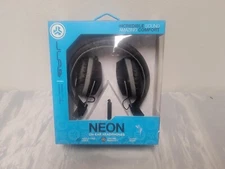 NEONHP-GRYBLU-BOX JLab Audio Neon Headphones On-Ear Feather Light, Ultra-plush