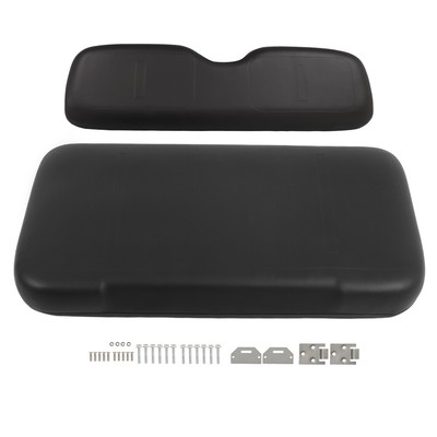 Black Front Seat Cushion W/ Hardware For E-Z-GO Medalist TXT 1994-2013 Golf Cart