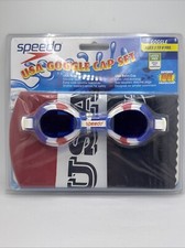 New Speedo USA Goggle Cap Set UV Protection Allergy Free Construction Ages 3-8
