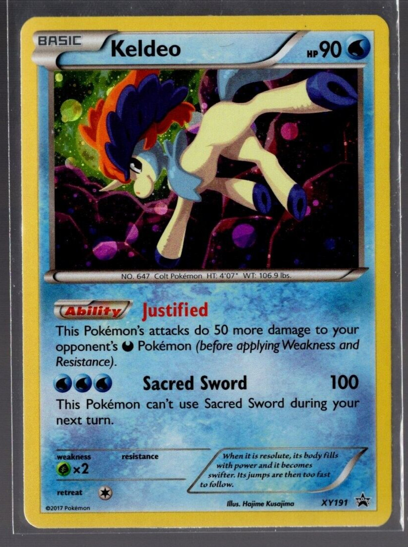 Keldeo XY191 Holographic Black Star Promo Pokemon TCG LP/NM
