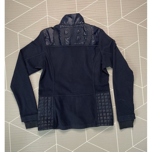 Poivre Blanc | 14 | Youth Girls Navy Full Zip Quilted Logo Fleece Jacket - Picture 6 of 6