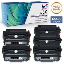 55X CE255X Toner Cartridge for HP LaserJet P3011 P3015d P3015Dn High Yield Lot