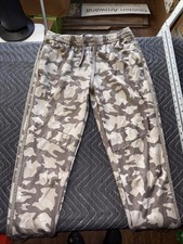 Adidas Joggers Women Green Camo Track Bottoms AOP Tiro- Zip Legs Size Large