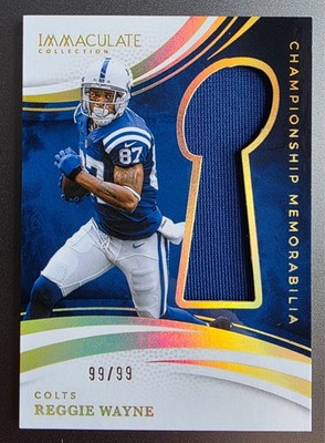 Reggie Wayne 2025 Panini Immaculate Championship Memorabilia #CM-RWE Colts /99