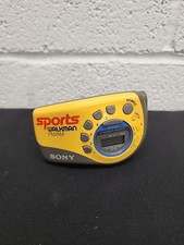 Sony Sports Walkman FM AM Radio SRF-M78 Wrist Arm Band Fitness Yellow Gray