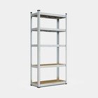 5 Tier Galvanised Steel Shelving Unit Silver 180 x 90 x 40cm