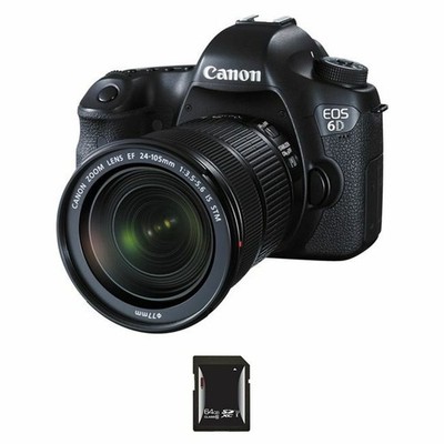 Canon EOS 6D DSLR Camera w/24-105mm STM Lens & 64 SDXC Card