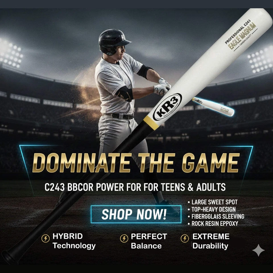 KR3 Eagle Magnum C243 Professional Baseball Bat - Image 1 of 4