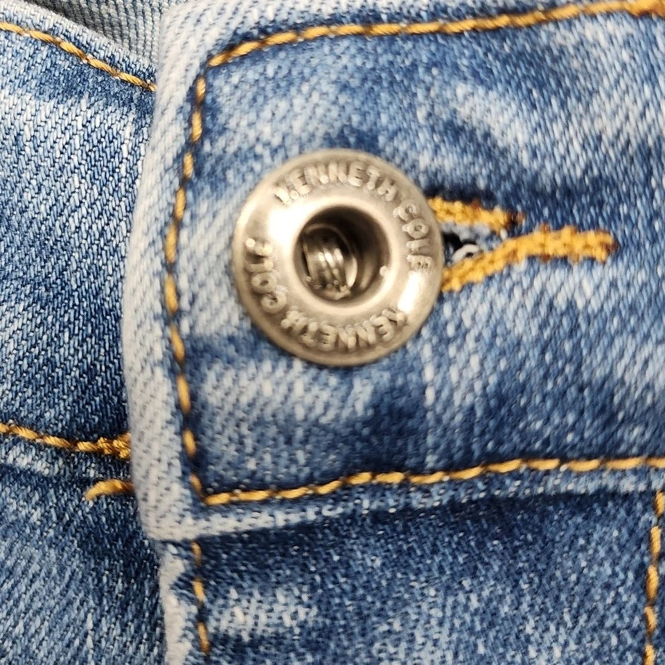 Pantalones de mezclilla Kenneth Cole New York para hombre 30X30 azules ajustados elásticos informales preppy Foto 2 de 4