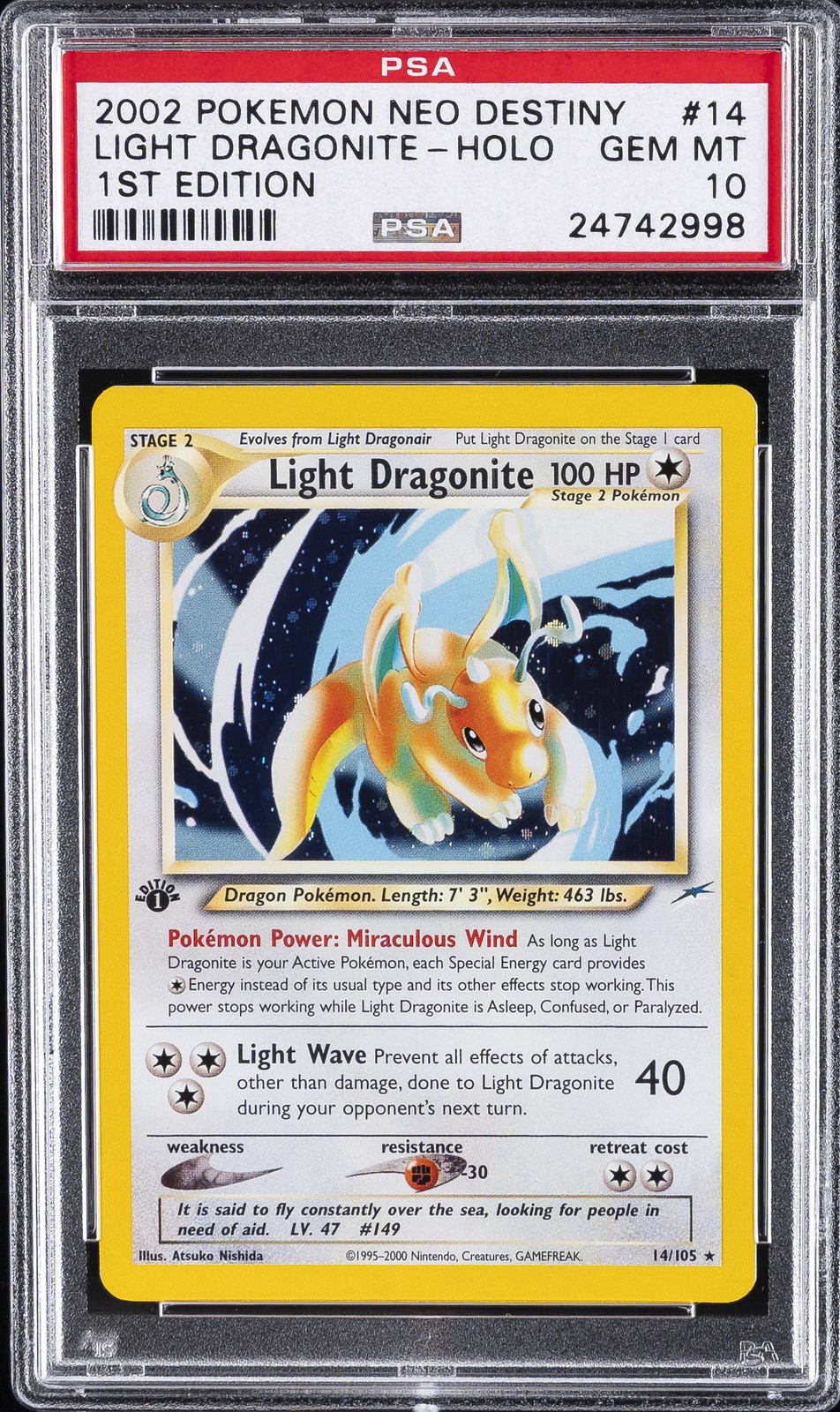 Light Dragonite 2002 Neo Destiny #14/105 1st Edition Holo Price