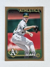 2024 Topps ~ JP Sears ~ Gold #’d /2024 ~ 80 ~ Athletics