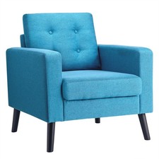 Modern Upholstered Accent Sofa Chair Button Tufted Armchair Leisure Lounge Chair