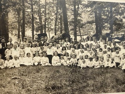 MILLHEIM PA - RPPC - Family Reunion/picnic - CENTRE HALL AARONSBURG Rebersburg