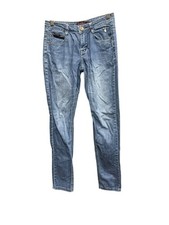 Playboy Jeans Size 26 Skinny Leg Dark Wash Y2K Vibes Denim Bunny 2000s Glam