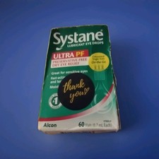 Systane Ultra 60 Lubricant Eye Drops Vials Exp 01/25 Box Damage