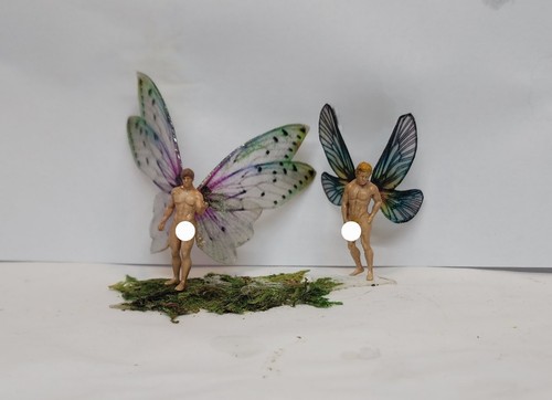 made to order hand crafted nude male fairy figurine for miniature gardens - Picture 6 of 18