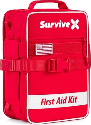 Large First Aid Kit Emergency Car Travel Home Hiking Camping Outdoors Zip Stitch