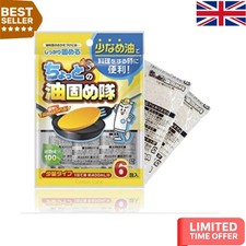 Waste Cooking Oil Powder - Eco-Friendly Solidifier (6 Packs Made in Japan)