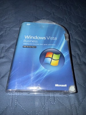 Microsoft Windows Vista Business SP1 DVD w/ Product Key Complete Retail CIB