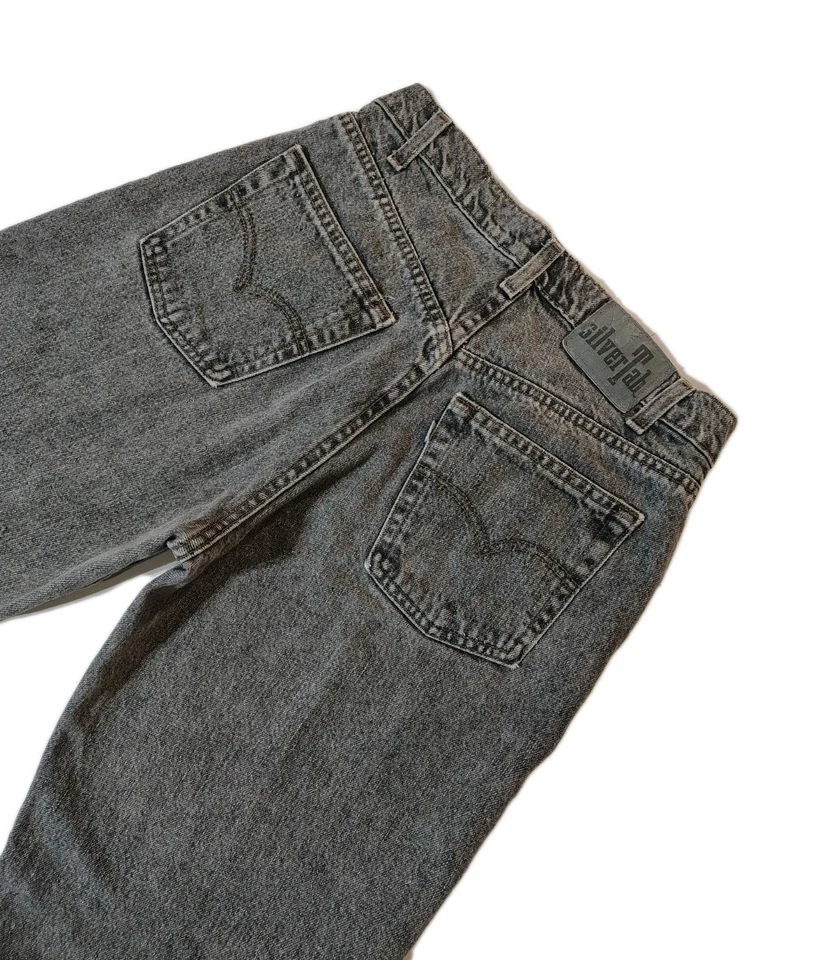 VTG Levi's SilverTab Relaxed Jeans Button Fly 31x30 Gray Acid Wash USA 1993 549 - Image 4 of 4