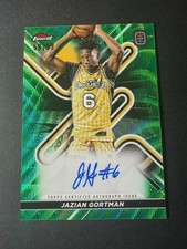 Jazian Gortman 2022 Topps Finest Overtime Elite Green Wave Auto /99 #FA-JG