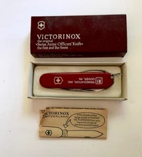 Vintage Victorinox Spartan Swiss Army Knife In Original Box With Manual