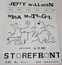 Jerry Wellman & Nina Mastrangelo 1983 Storefront San Francisco Art Exhibit Flyer