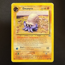 Omanyte - 60/75 - Neo Discovery - Pokemon - Common - Damaged