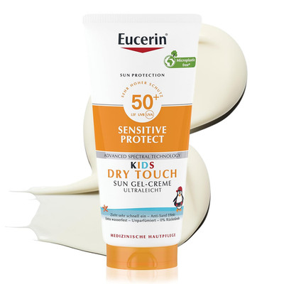 Eucerin Sensitive Protect Kids Sun Gel-Creme LSF 50+ 200 Ml, Sehr Hoher Sonnensc