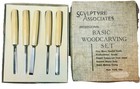Sculpture Associates Wood Carving Set 5pc Professional Basic Tools USA. T3