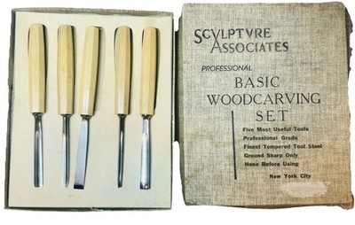 Sculpture Associates Wood Carving Set 5pc Professional Basic Tools USA