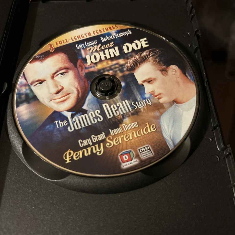 3 Features DVD Meet John Doe James Dean Story & Penny Serenade Gary Cooper Grant - Image 3 of 3