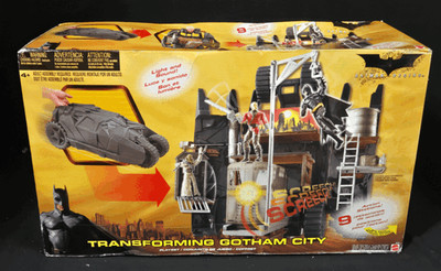 Mattel Toys Batman Begins Transforming Gotham City Playset Damaged Box Unopened