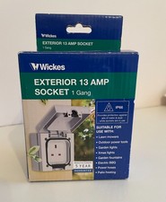 1 GANG SINGLE EXTERNAL 13 AMP SOCKET GARDEN WATERPROOF OUTDOOR  IP55 RATED