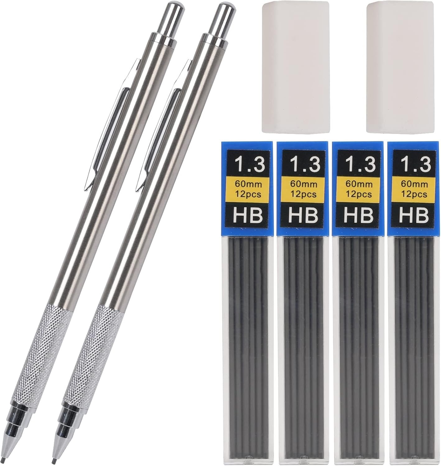 Set With 4 Tubes Lead 3 Count (pack Of 2), Black
