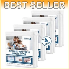 Durable Twin Mattress Cover - Zippered, Waterproof, and Washable for Home Use