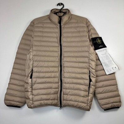Stone Island Packable Down Jacket Men Beige 781541524 Puffer Full Zip Size S