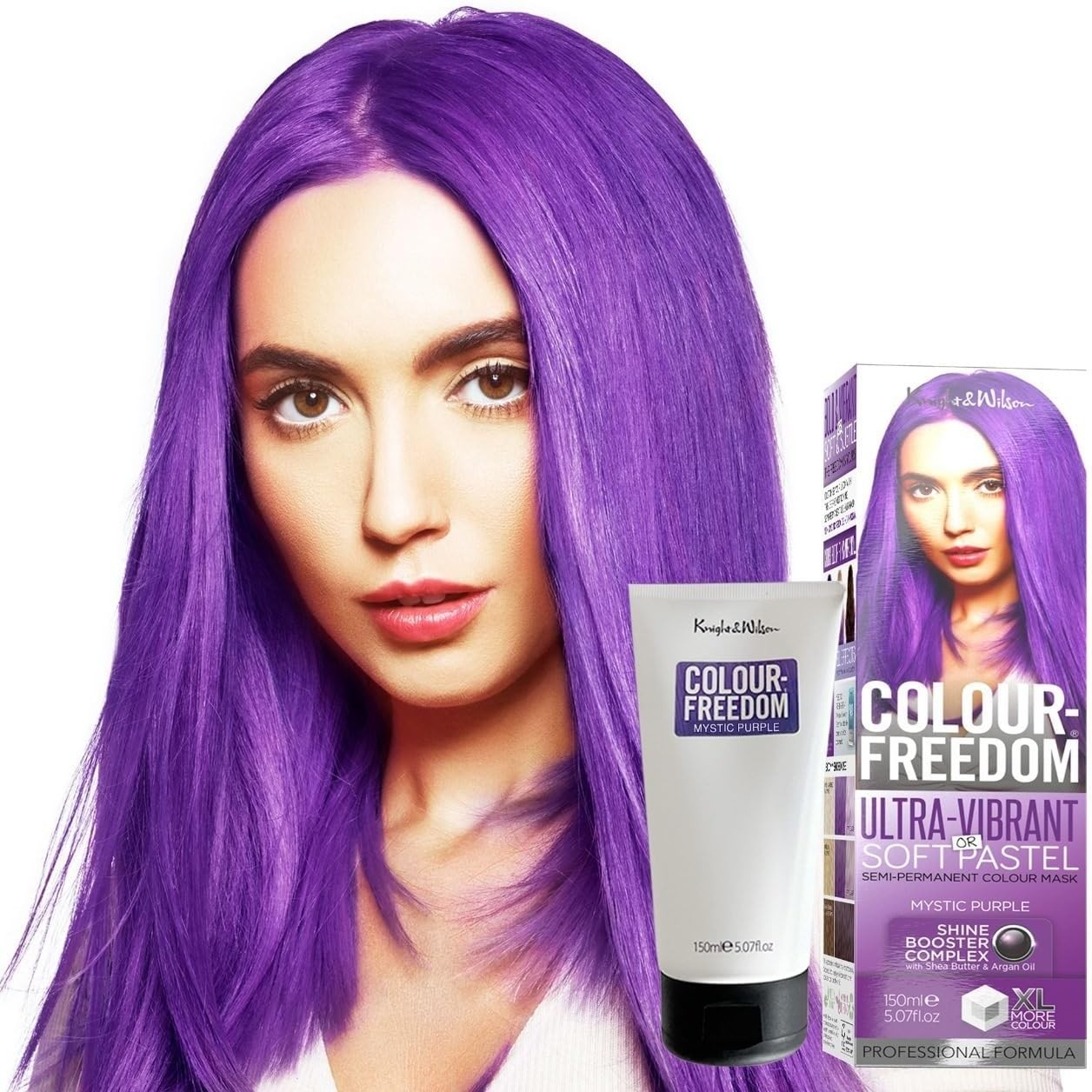 Knight & Wilson Colour-Freedom 150ml Mystic Purple Semi-Permanent Hair Colour -