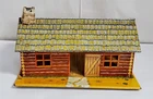 D-917 VINTAGE 1950/60'S LOUIS MARX & CO. TIN LITHO LOG CABIN!
