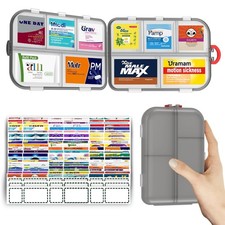 Pill Organizer Medicine Organizer Travel Essentials - Travel Pill Case with L...