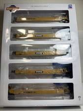 Ho Scale Athearn RTR Trailer Train TTX DTTX Maxi 3 Well Car Set Of 5 Lot