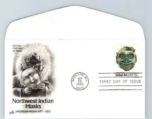 S06-0485, NORTH INDIAN MASKS, CHILKAT TLINGIT, ARTCRAFT FIRST DAY COVER
