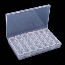 1 Pack 28 Grids Clear Small Parts Storage Box Beads
