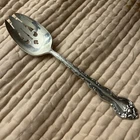 Wallace Feliciana Sterling Silver Pierced serving spoon 8.5 Inch No Monogram