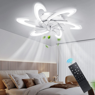 90W Deckenventilator Beleuchtung Timer Leiser LED Lüfterlicht Schlafzimmer Lampe