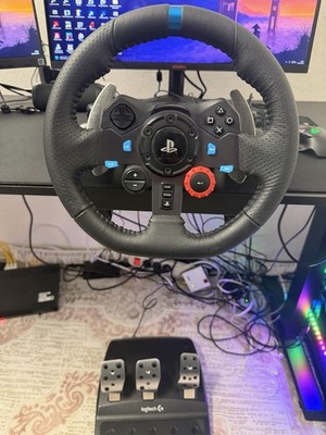 Logitech G G29 Driving Force Rennlenkrad mit Pedalen für PS4/PS3/PC, Schwarz